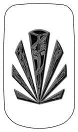 DAROYAL 602 BK WT Black Sunburst White Background copy